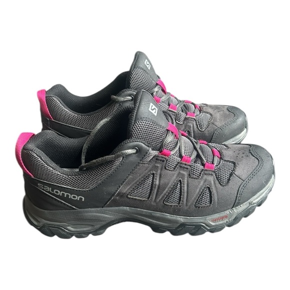 Salomon Contagrip Ortholite Black Hiking Trail Shoes Sneakers Women size 9.5 - Picture 1 of 13
